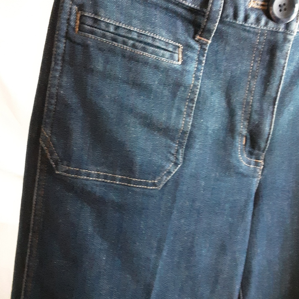 Talbots Women’s Dark Blue Denim Culotte Jeans - Picture 4 of 6
